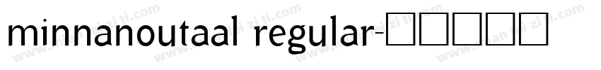 minnanoutaal regular字体转换